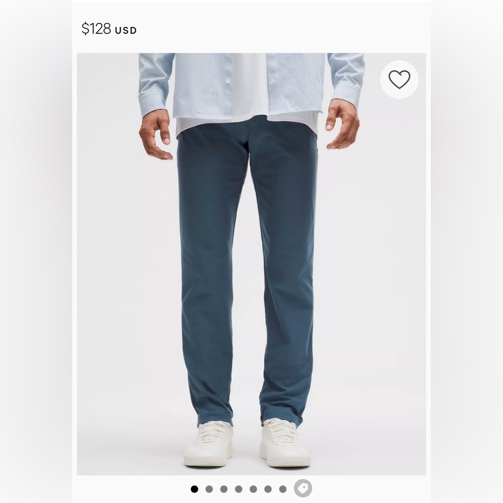 Lululemon ABC Classic-Fit 5 Pocket Pant *Warpstreme, Iron Blue, 33W x 32L